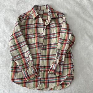 J Crew Crewcuts flannel cotton button down size 8